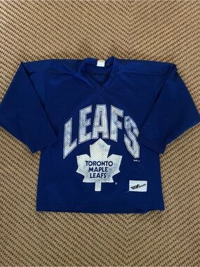 Vintage Ravens Toronto Maple Leafs Blue Hockey Jersey
